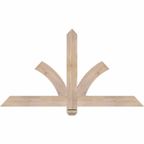 Ekena Millwork Redmond Smooth Timber Gable Bracket, Douglas Fir, 48"W x 26"H x 1 1/2"D x 3 1/2"F, 13/12 Pitch GBW048X26X0204RED00SDF - main